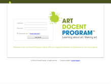 Tablet Screenshot of lessons.artdocentprogram.com